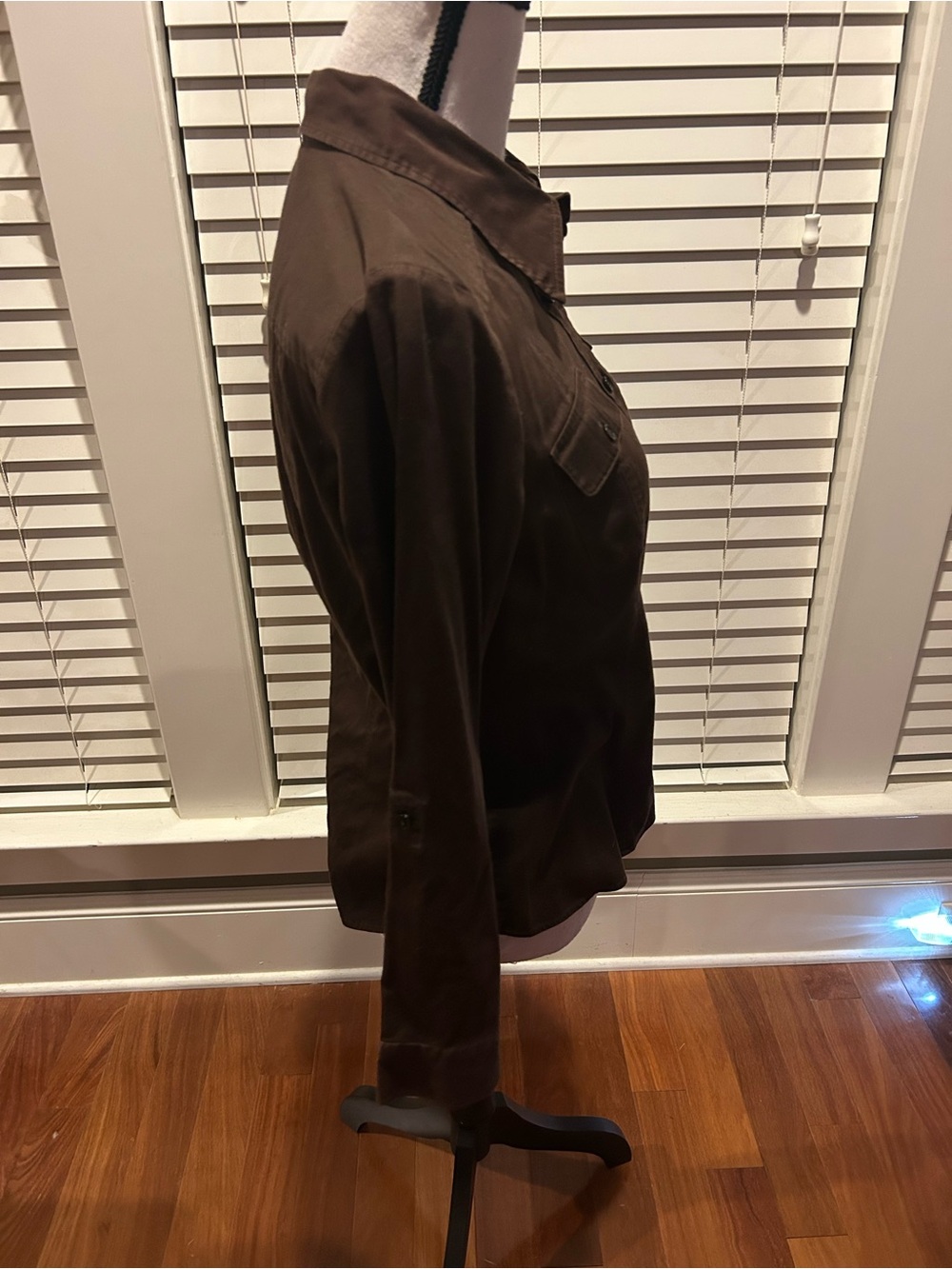 Apt. 9 Brown Button-Front Utility Shirt size L - Picture 2 of 6